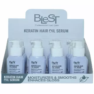 Blest Keratin Hair Oil Serum - Wholesale Display 12 Units (HSO-30)