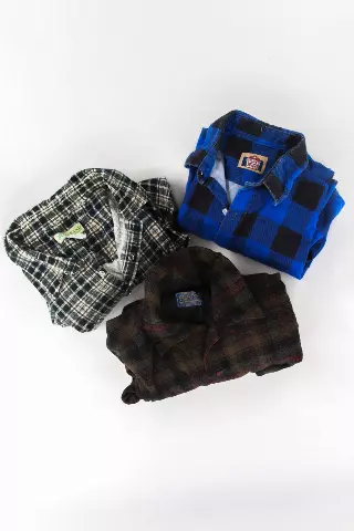 Vintage Men's Flannel Shirt Mix of 10