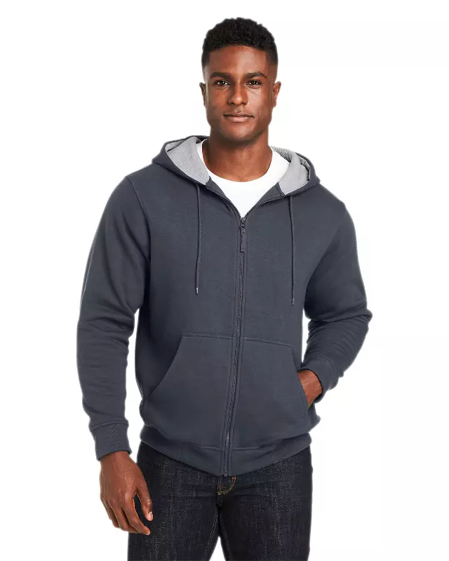 #7M-M711T Harriton Men’s Big & Tall ClimaBloc™ Thermal Lined Heavyweight Zipper Hooded Sweatshirt – $6.90 each (12 Pieces)