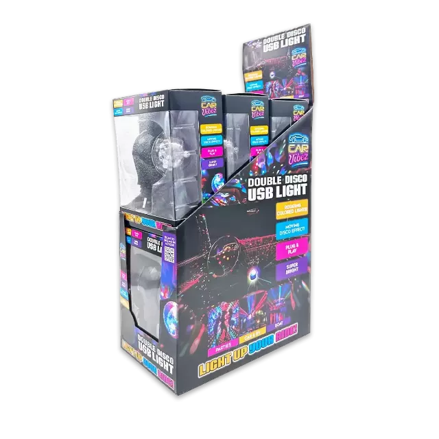 Mood Light USB Double Disco Ball - 6 Pieces Per Retail Ready Display 25344