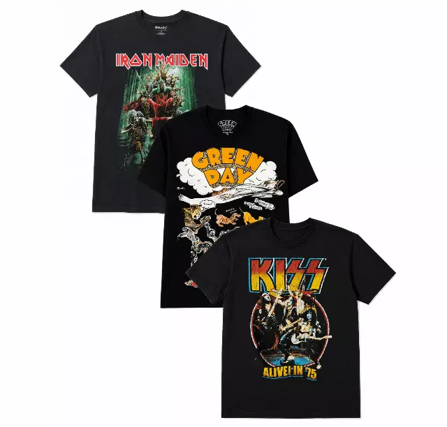 ASSORTED ROCK MUSIC T-SHIRTS MULTI