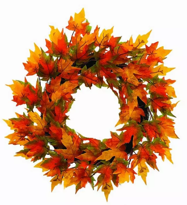 PMF602-24-24″ Fall Leaf Wreath on Vine Frame – Min 3 – Case Pk 12