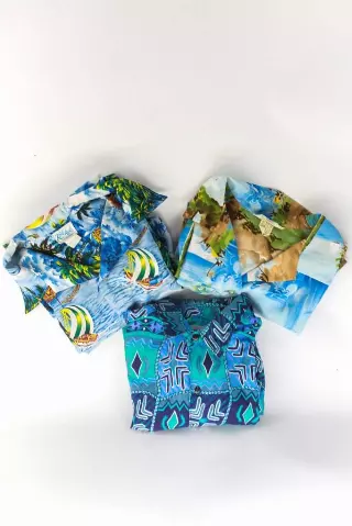 Vintage & Modern Men's Hawaiian Shirt Mix of 20