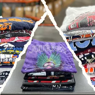 Pick 3 Custom 50lb T-Shirt Bale — Rock / Music / Pro Sports / College / University
