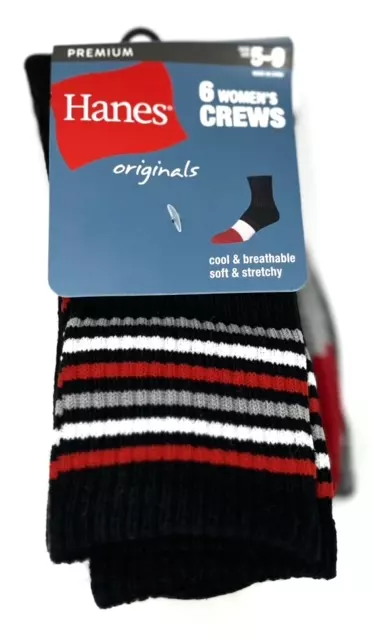 #6-H-4515 Women’s ‘Hanes’ Crew Socks – $2.40 Per 6 Pair Pack (18 Packs)