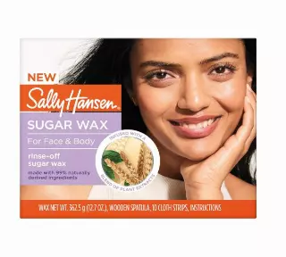 Sally Hansen Wax Kit Rinse-Off Sugar Wax | Face & Bikini Hair Removal | Vegan, No Drip, Salon Results at Home
