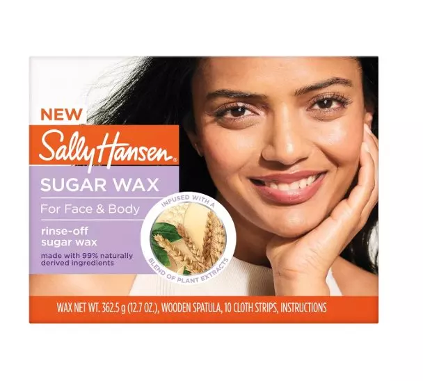 Sally Hansen Wax Kit Rinse-Off Sugar Wax | Face & Bikini Hair Removal | Vegan, No Drip, Salon Results at Home