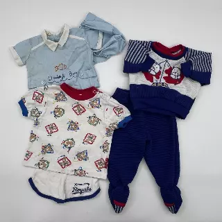 Vintage 80s 90s OshKosh Celebrity Kids Boys Clothing Lot Shirts Pants Sz 6-12M