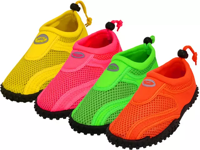 S1155-I-A - Wholesale Toddler "Wave" Nylon Upper With TPR. Outsole Water Shoes