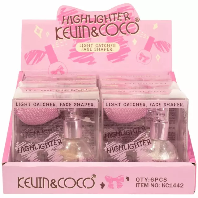 Kevin & Coco Bow Highlighter - Wholesale Display 6 Units (KC1442)