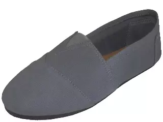 S308M - Men's "Easy USA" Slip-on Casual Canvas Shoes — Gray (S308M-G) / 7-12 Assorted