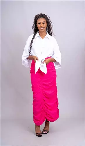 24015 - ON SALE!!! Long Skirt with Ruching - Free Size - $10.00 Each