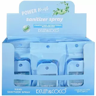 Kevin & Coco Hand Sanitizer Spray Fresh Air - Wholesale Display 24 Units (KC2054)