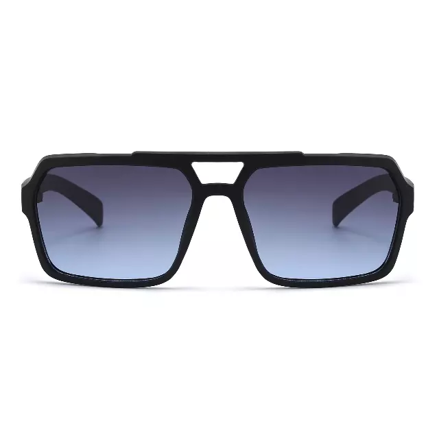 Retro Bold Flat-Top Sunglasses with Double Bar Bridge SK11138