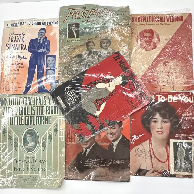 Vintage Sheet Music Lot 7 Pieces 1910s-1940s Frank Sinatra It Had To Be You
