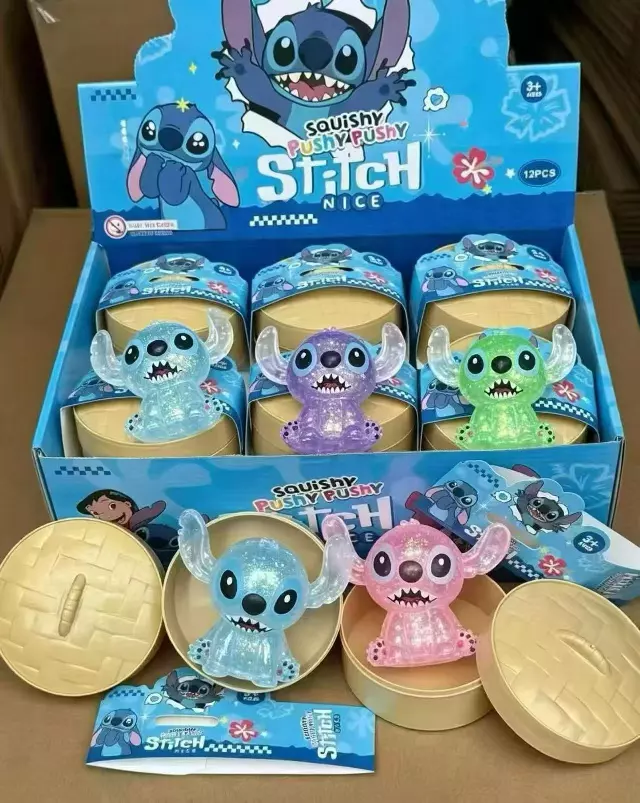 Stitch Squishy Pushy Pushy Toy – 12-Pack Display Box — 12 PC DISPLAY