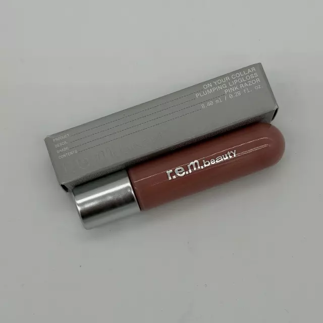 WHOLESALE R.E.M. BEAUTY ON YOUR COLLAR PLUMPING LIP GLOSS 0.28 OZ - PINK RAZOR - 42 PIECE LOT