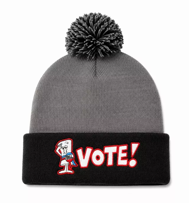 SCHOOL HOUSE ROCK VOTE BEANIE GREY/BLACK