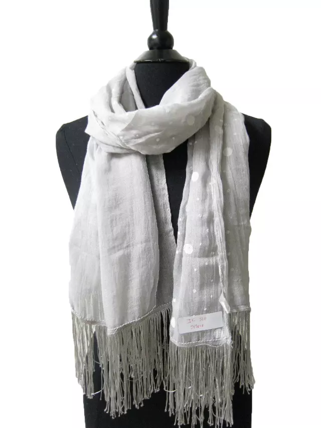 JC316 Tassel Spring Scarf — Grey