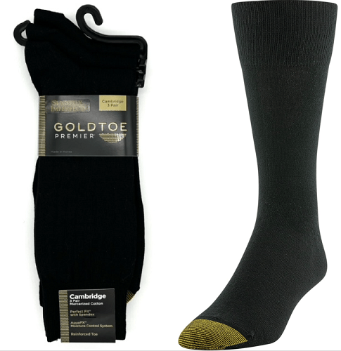 #9-GT-9230 ‘Gold Toe’ Casual/Dress Crew Socks $1.50 per pack of 3 pairs (20 Packs)