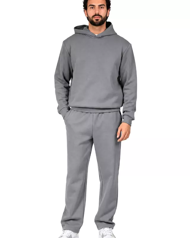 Men’s Pullover Hoodie & Jogger Set #15 — Grey / S-M-L-XL-2X