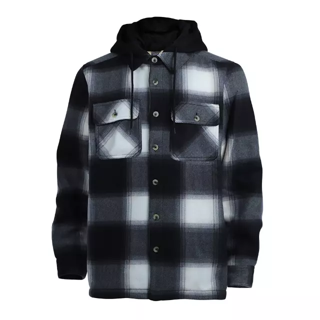 Men’s Berber Lined Plaid Jacket - Style #MFJ170 -$15.50/Unit - 12 PCS/CS - PLEASE SEE DESCRIPTION — Black