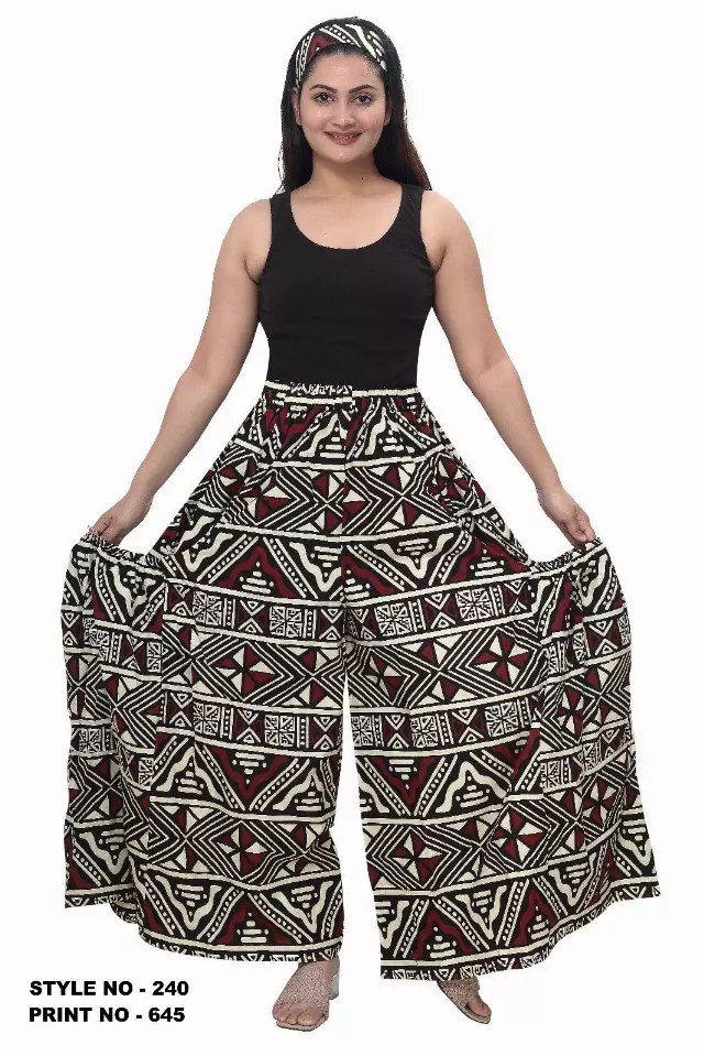 240 - NEW PRINT ALERT!! Ankara Palazzo Pants With Big Side Pockets (3 PCS PRE-PACK) - $20.00 Each — One Size (4 - 24) / Print-645
