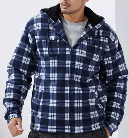 Men's Checker Sweater- Style #MFJ130- $15.00/Unit - 12PCS/CS - PLEASE SEE DESCRIPTION — Navy