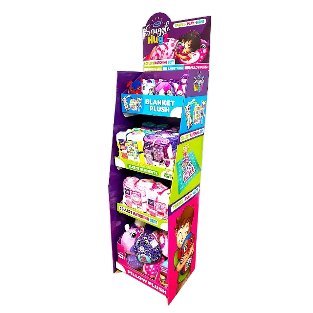 Blanket and Plush Kids Assortment Floor Display - 32 Pieces Per Retail Ready Display Kit 88509
