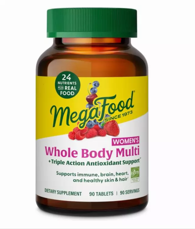 MegaFood Whole Body Methylated Multivitamin for Women, 90 Tablets | 24 Nutrients Plus Antioxidant Support from Fruit, Methylfolate, Methylated B12, Magnesium Glycinate, Vegetarian, 90 Servings