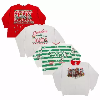 Vintage Christmas Holiday Sweatshirts Mix of 15